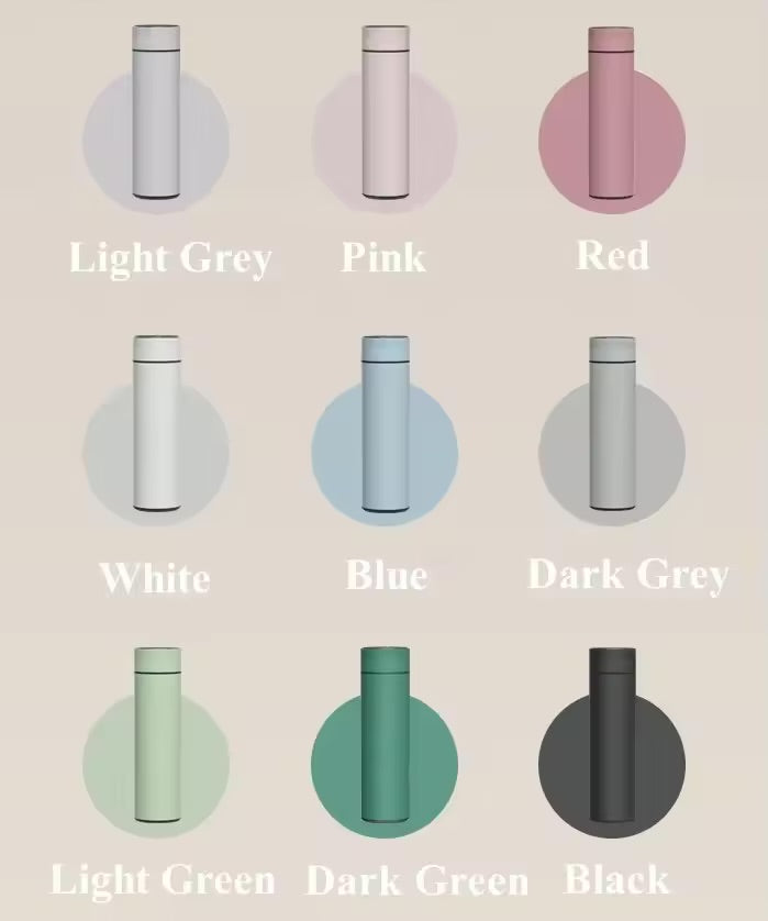 500ML Temperature Display Thermos Cup Stainless Steel Divided Thermos Bottle Outdoor Vacuum